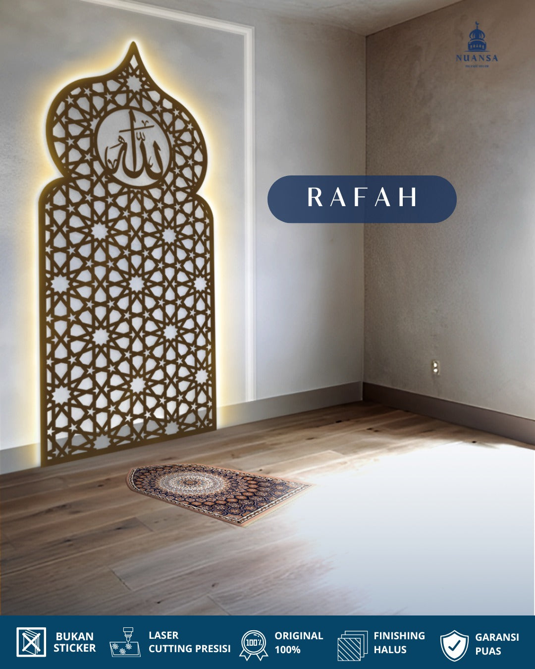 Hiasan Dinding Mihrab Mushola Kubah | Rafah