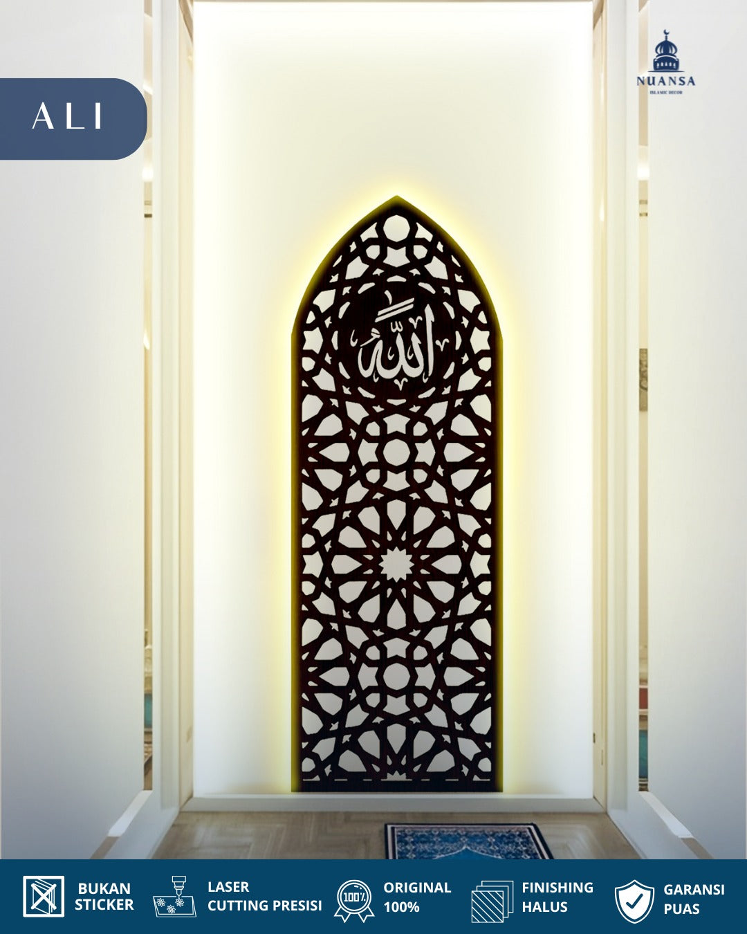 Hiasan Dinding Mihrab Mushola Kubah | Ali