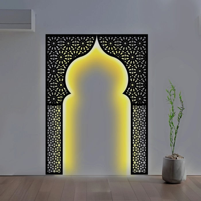 Mihrab Mushola Rumah Aesthetic Islamic + LED | MEKKAH