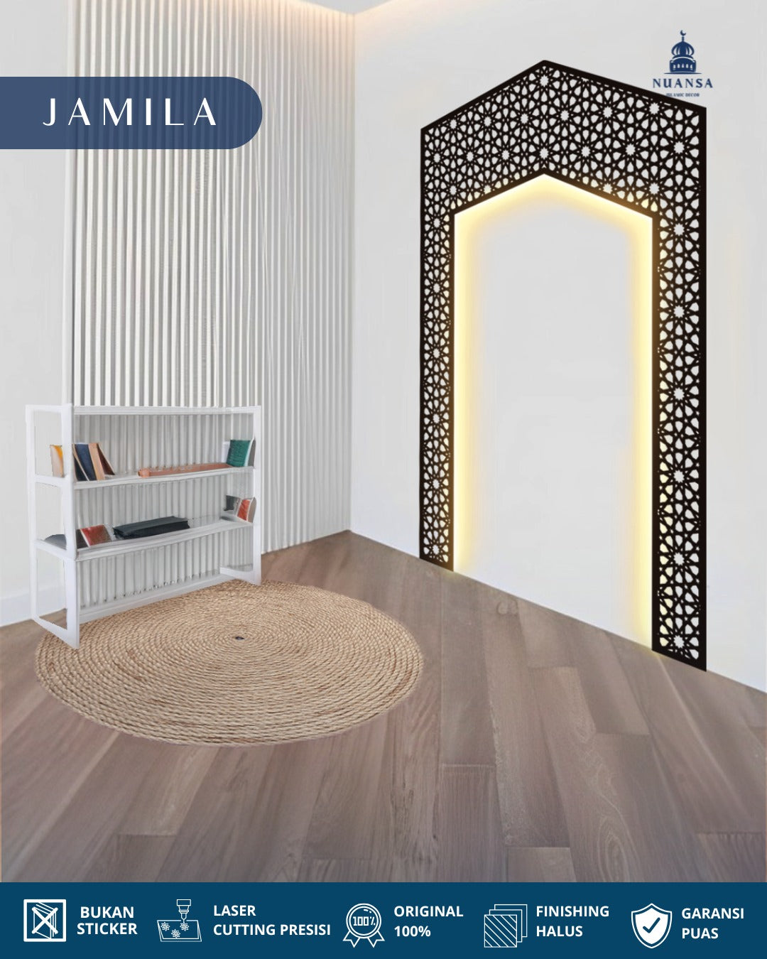 Hiasan Dinding Mihrab Mushola | Jamila