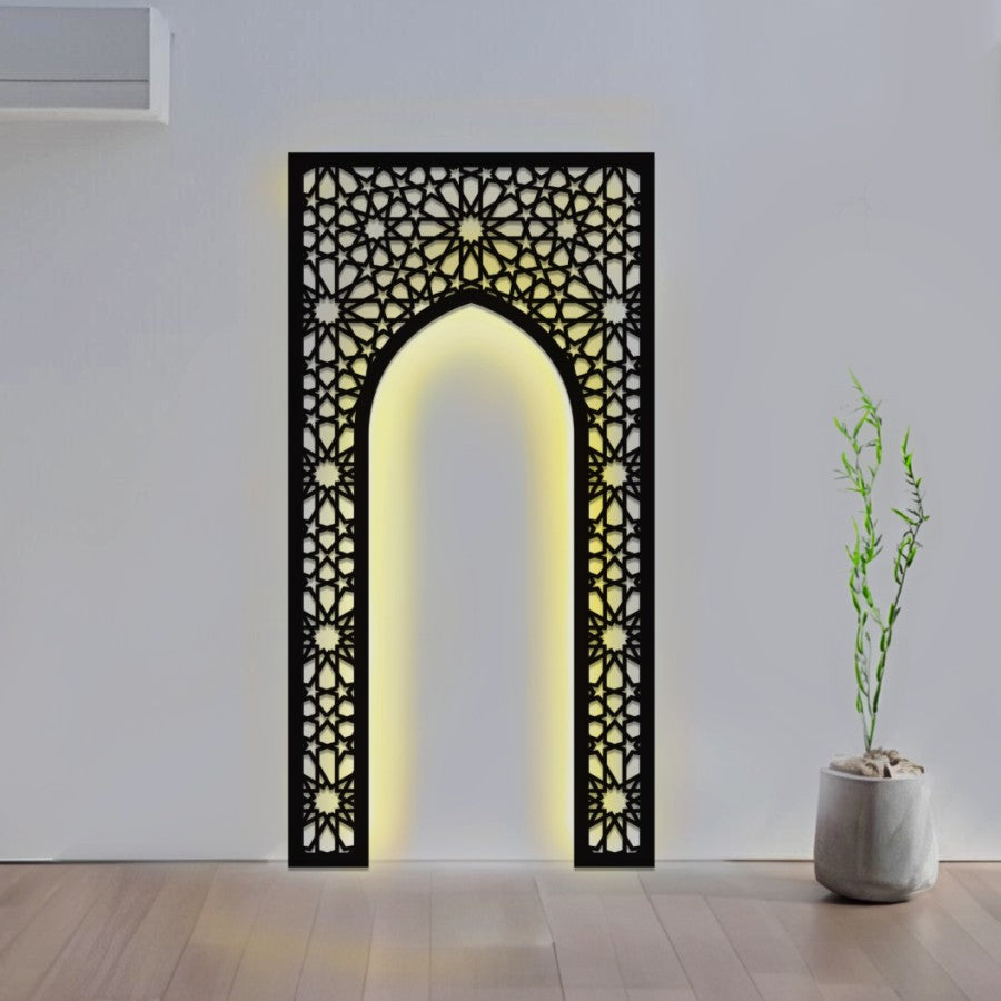 Mihrab Mushola Rumah Estetik Islamic + LED | MADINAH